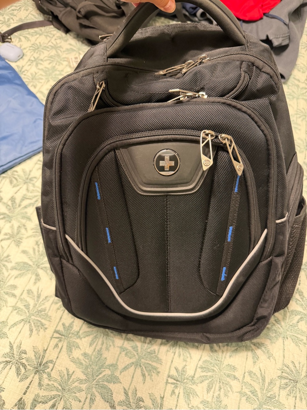 SwissGear Black and Blue Travel Backpack